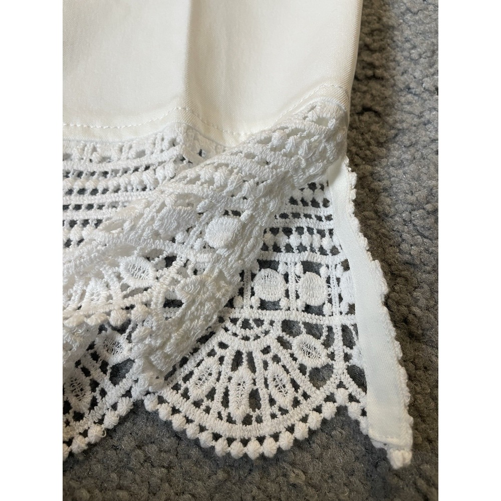 ISAAC MIZRAHI Tapered Leg Womens Pants 12 Embroidered Lace Ankle Pull On City - Picture 4 of 11
